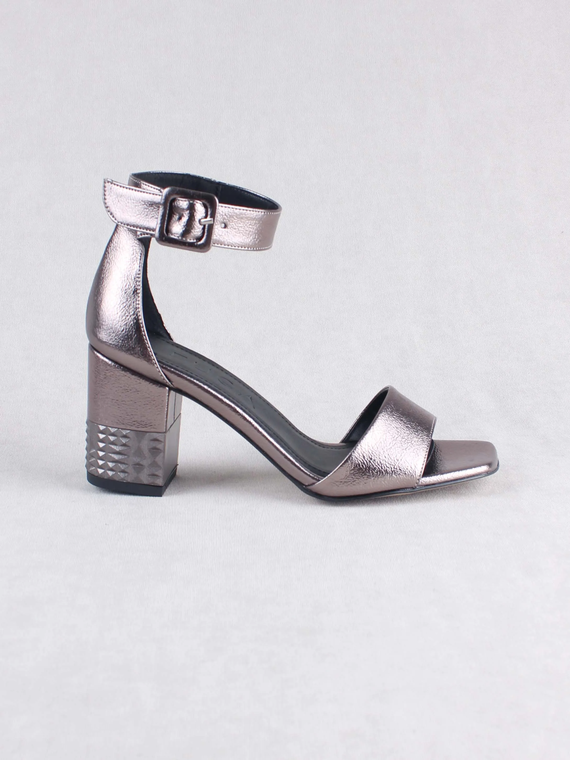 Women's Heeled Sandals Shoes Platinum Square High Heel Casual Casual Ankle Belt Shoes 2023