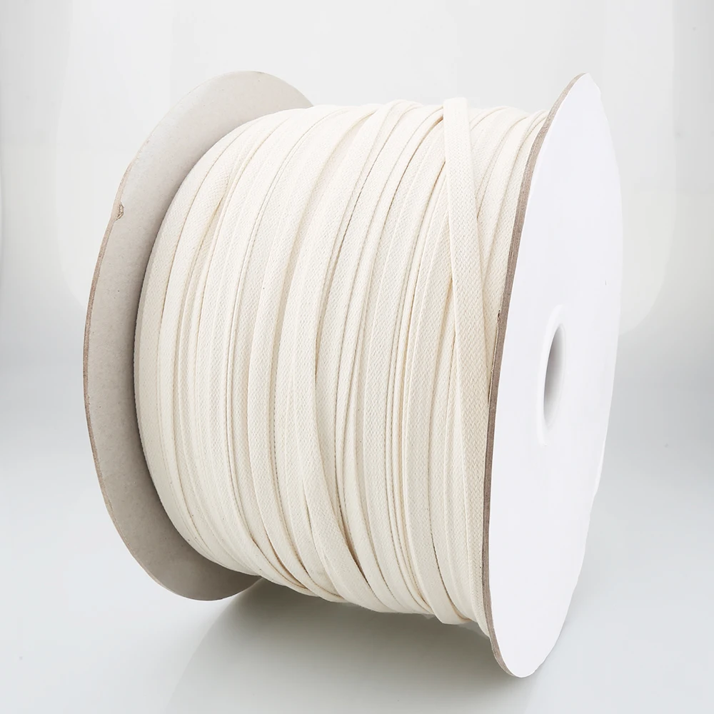 High Quality Audiocrast 10MM 18MM 100%Cotton Braided Tube Hollow Rope Cover Sleeve Electric Wire Cable Braided Cable Sleeve