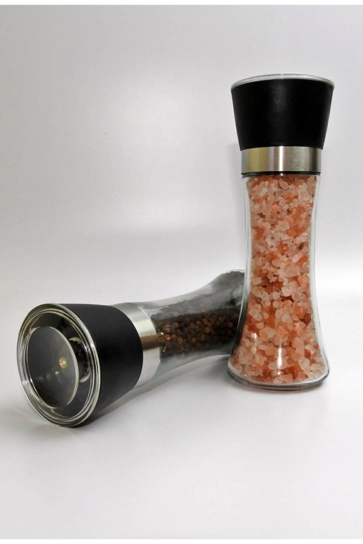 Spice And Salt Mill Grinder Mill With 2 Pieces Ceramic Blades Salt and Pepper Grinder Manual Food Herb Grinders Kitchen Grinder