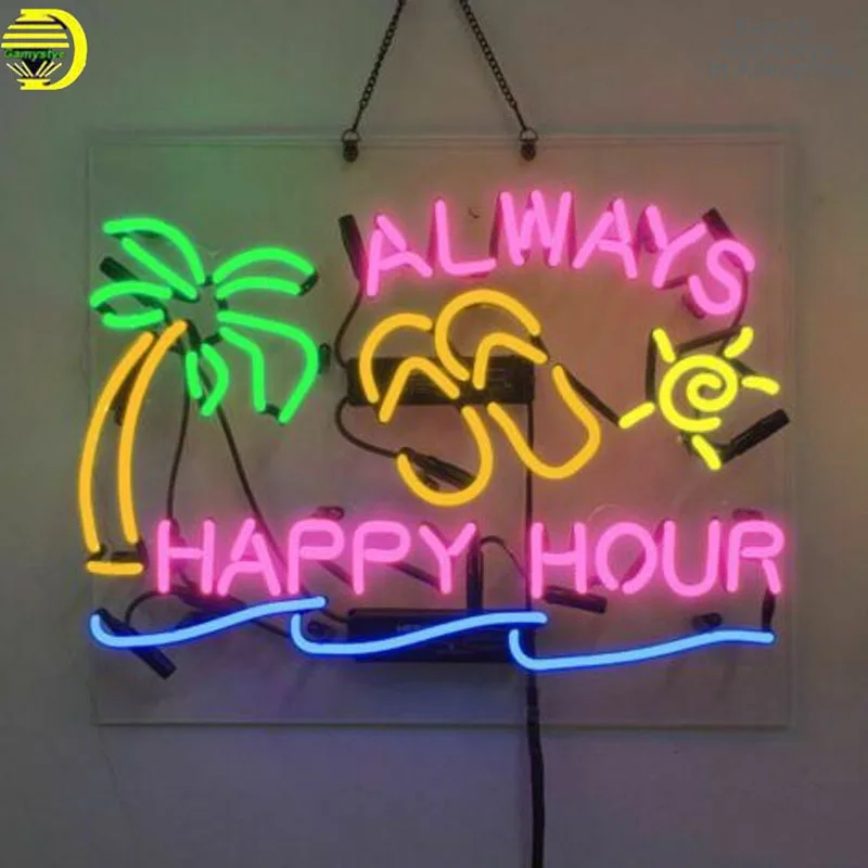 

Neon Signs 10kv Love For Always Happy Hour Neon Light Sign Neon Wall Signs Neon Wall Room Bedroom Decor Glass Neon Lamp Arcade