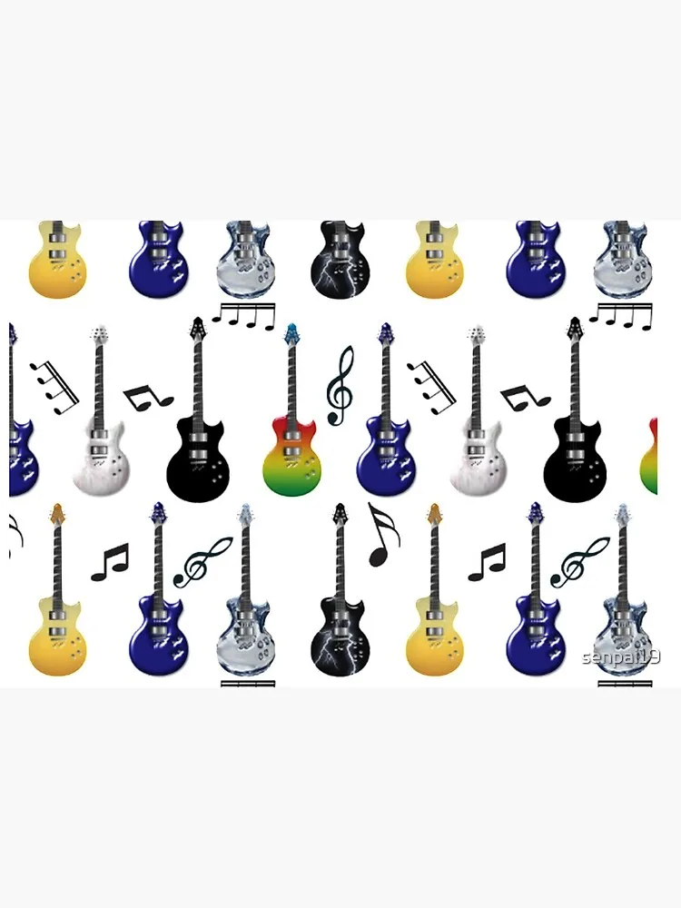 Guitarras eléctricas y notas musicales mascarilla facial filtro bolsillo paño reutilizable lavable