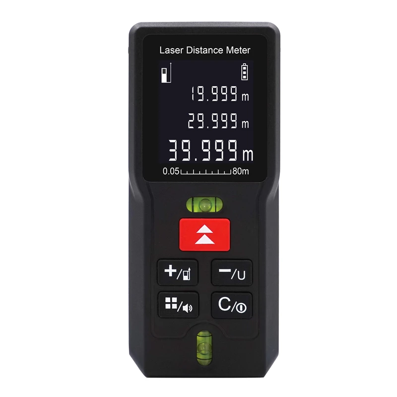 Heipoe 40m 60m 80m 100M Measeure Area, Volume Portable Digital Laser Distance Meter With LCD