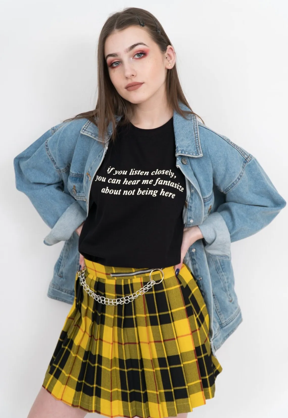 Sugarbaby If You Listen Closely You Can Hear Me Funny Graphic T shirt Aesthetic Shirt Short Sleeved Fashion Tumblr t shirt