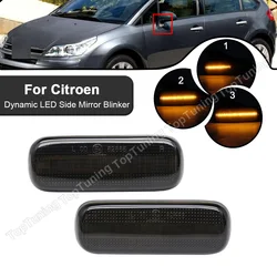 Динамические светодиодные боковые зеркальные лампы для Citroen C4 I MK Coupe Blinker 2004 2005 2006 2007 2008 2009 2010 2011, поворотники автомобиля