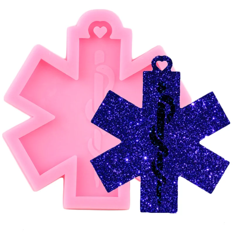 Shiny Grippy T-Shirt Keychains Mould DIY Doctor Theme Resin Epoxy Mold Bows Nurse Hat Mold Jewelry Pendant Tools Fondant Moulds