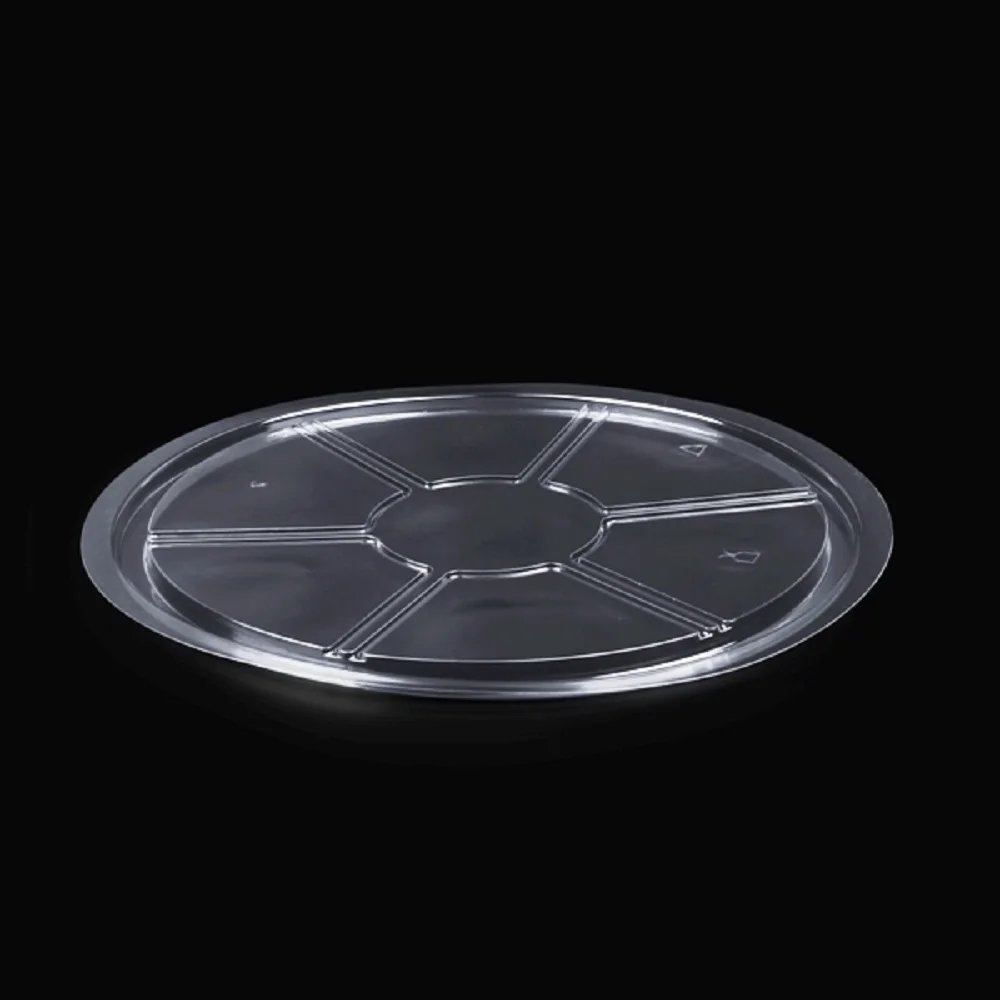 Black Party Container com tampa clara, bandeja de jantar dividida, Lunch Container, prato de alimentos com divisor de alimentos, Microwavable, 50 PCs