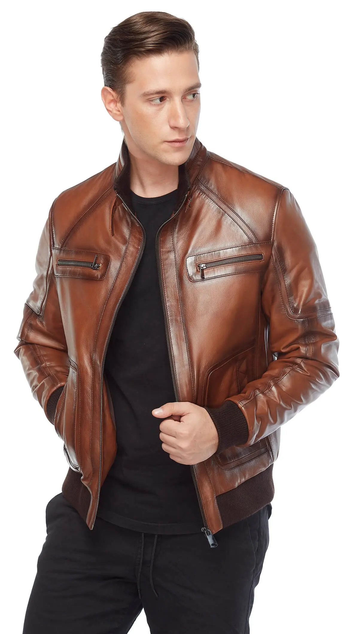 Feni Taba Tranh Phối Da Orjinal Da Cừu Thu Đông 2022 Biker Slim Size Lớn VintageTürkiye