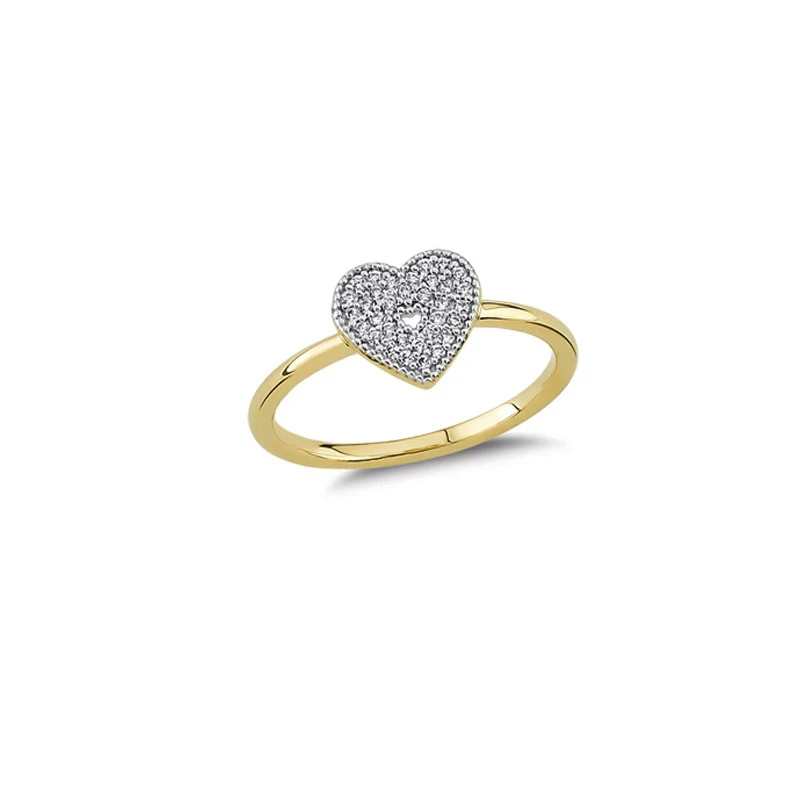 14K Solid Gold Love Ring for Women