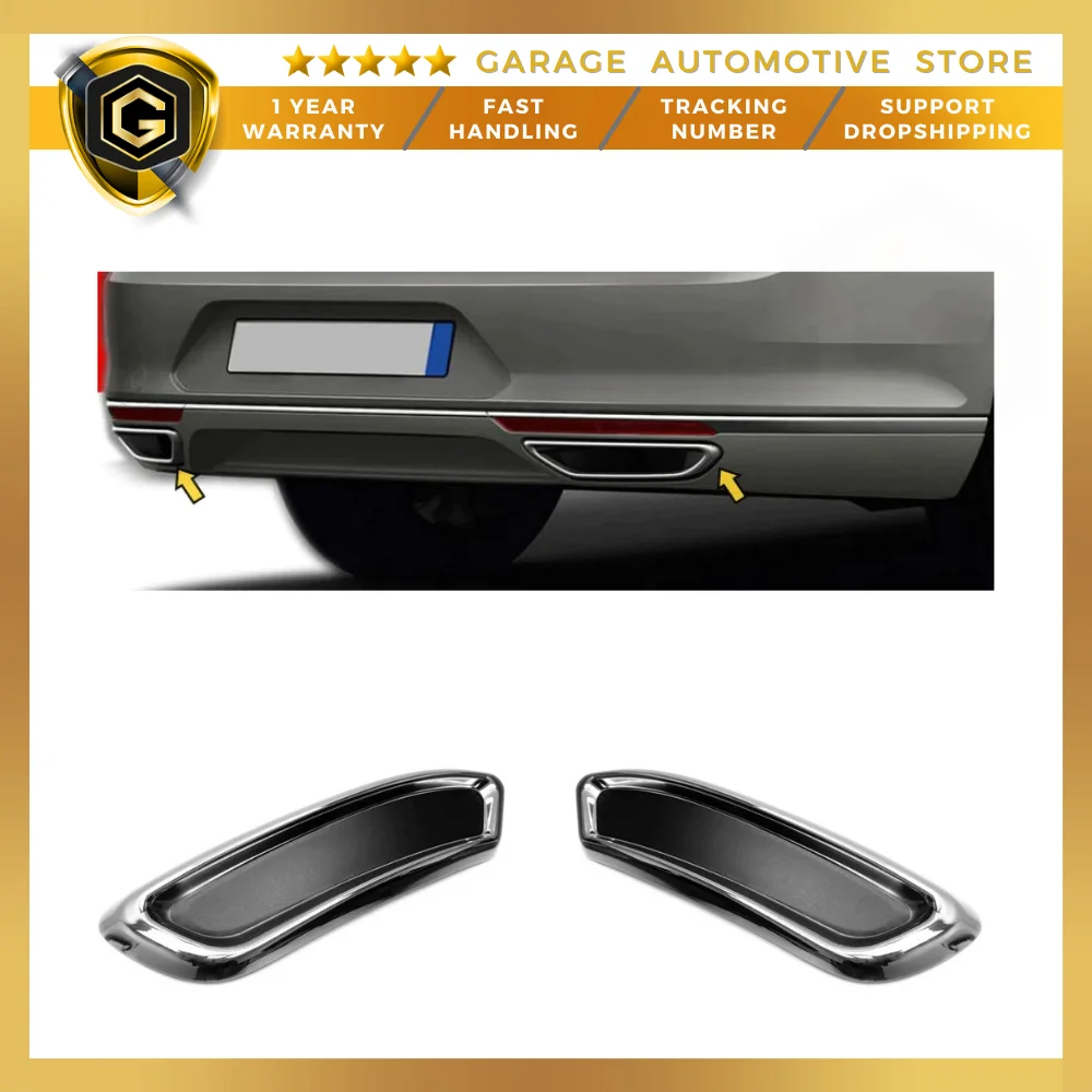 For VW Passat B8 Chrome Exhaust View Difüzör R Line Still 2 Parts ISO 9001 / 2008 A + Quality design Auto Accessories Design