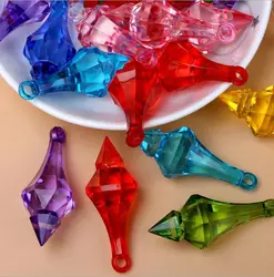 Camal 30Pcs Colorful 18*46 millimetri Ciondolo Appeso A Goccia Lampadario Di Perline di Cristallo Acrilico Casa della Festa Nuziale Del Mestiere decorazione