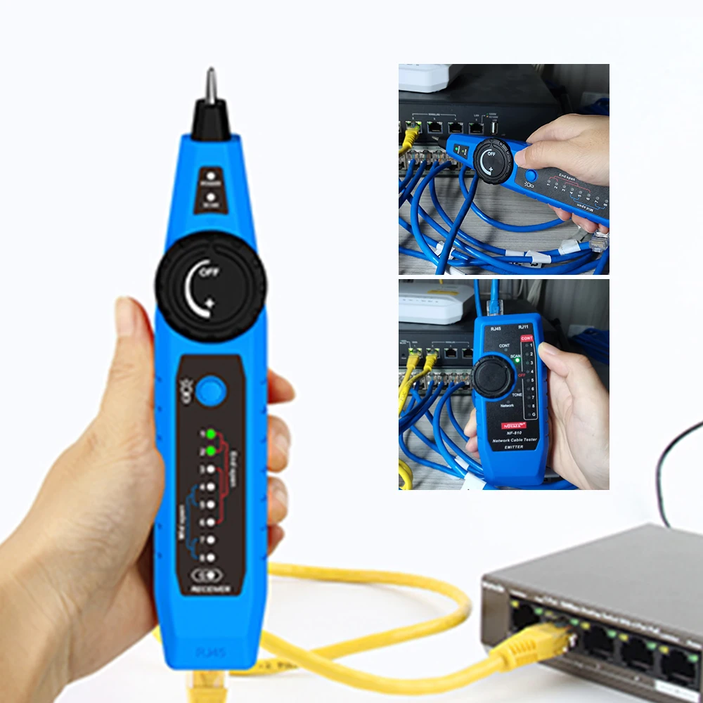 NOYAFA NF-810 RJ45 Tester Telephone Wire Finder Toner Ethernet LAN Network Cable Tester Anti-Interference Line Finder