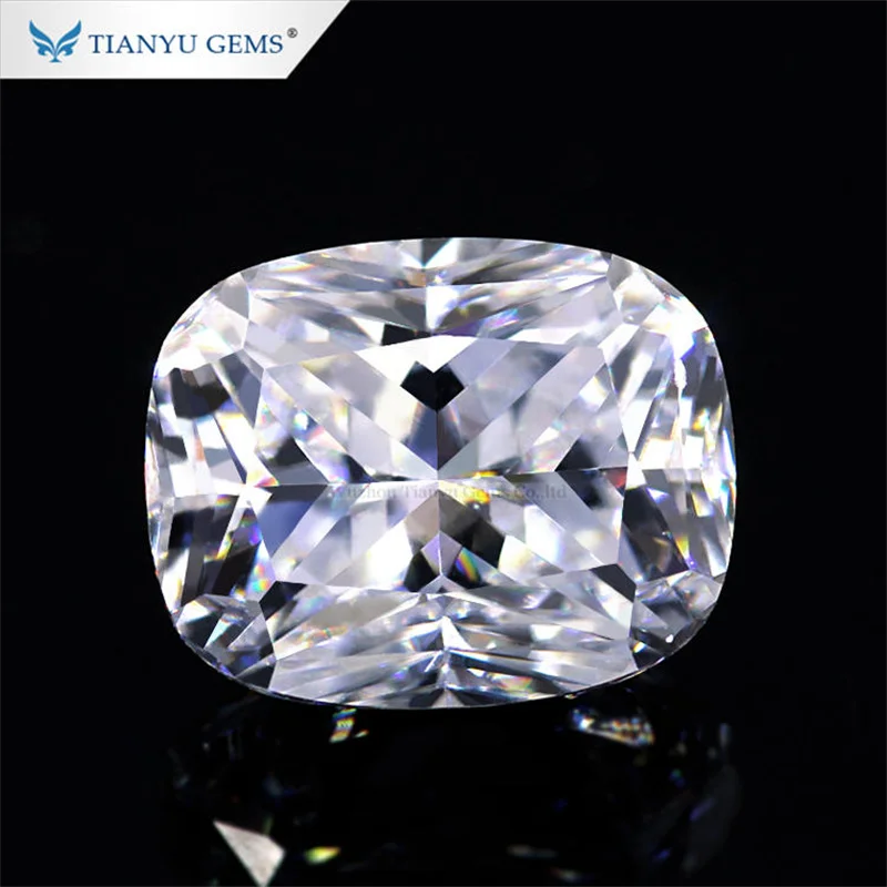 Tianyu Gems 1ct 3ct Elongated Cushion Cut Moissanite Diamonds DEFGHI Color Loose GRA Stone for Women Fine Jewelry