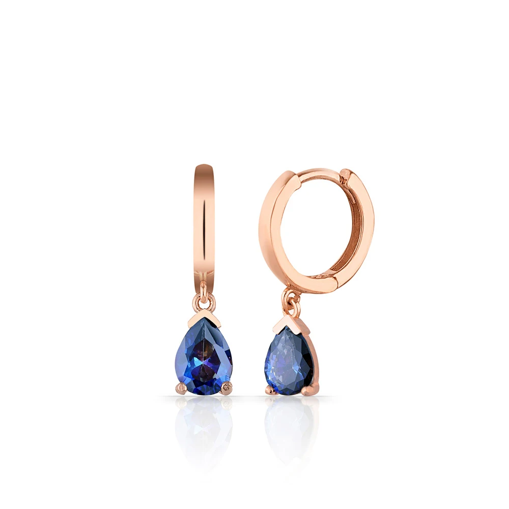 Newdesign 925 Sterling Silver Earrings Water Drop Jewelry For Women Rose Gold Plated With Zircon Drop Earrings