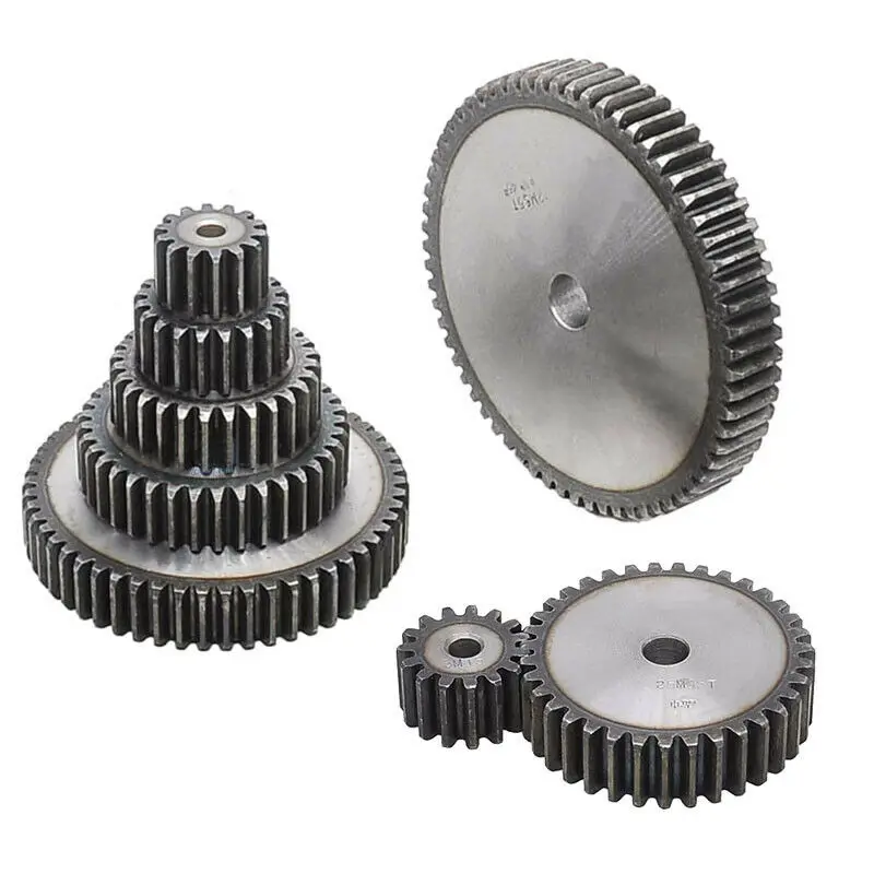 

1Pcs Spur Gear 2.5M Modulus 26 - 30 Tooth 45# Quench Steel No Step Cylindrical Pinion Gear Pitch 7.85mm Tooth Depth 5.625mm