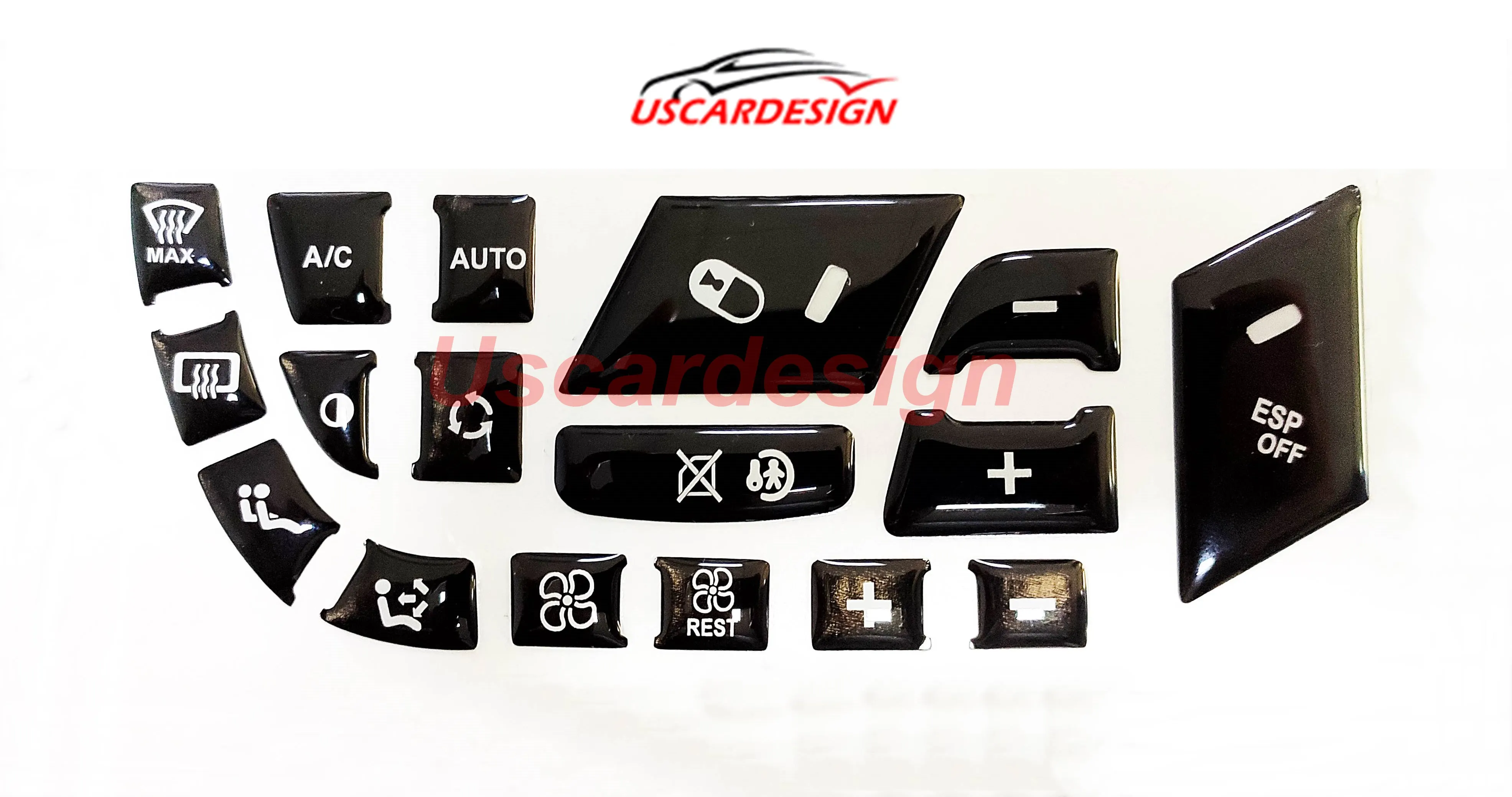 For 2007 - 2012 Citroen Picasso / Grand Picasso Climate Control Panels Button Replacement Set, Key Pad, Touch,