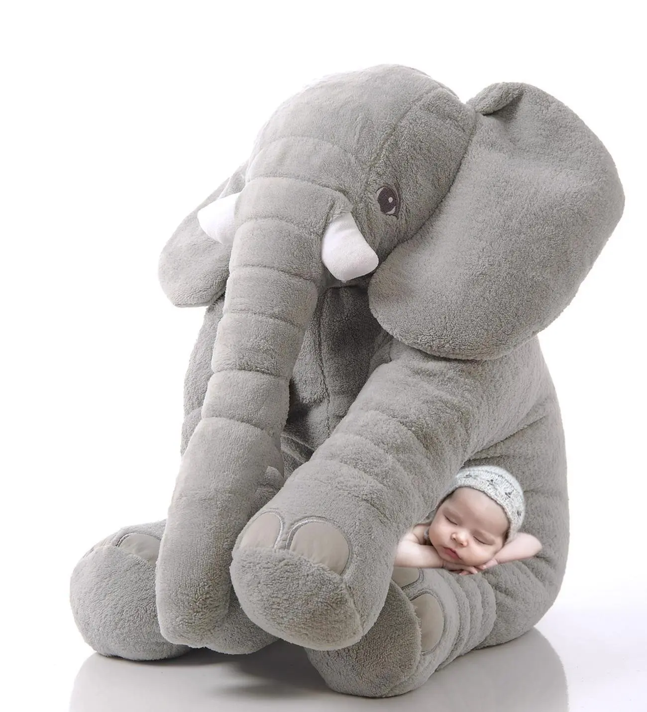 Sole Sleeping Friend Jumbo Elephant-Big Squishy Plush Elephant-85 cm