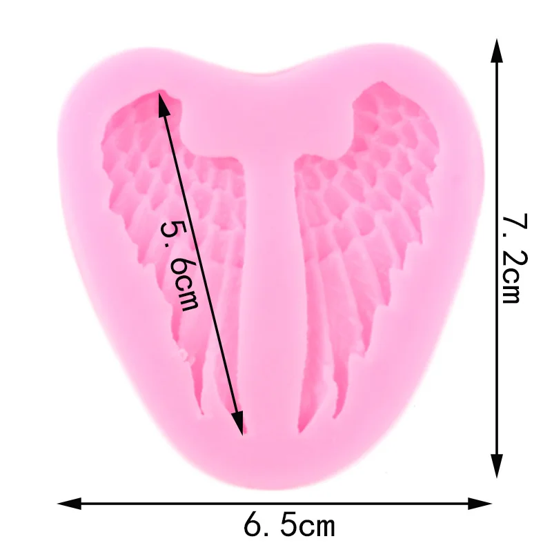 Baby Angel Wings Silicone Mold Cake Border Fondant Cake Decorating Tools Cupcake Topper Candy Chocolate Molds Polymer Clay Mould