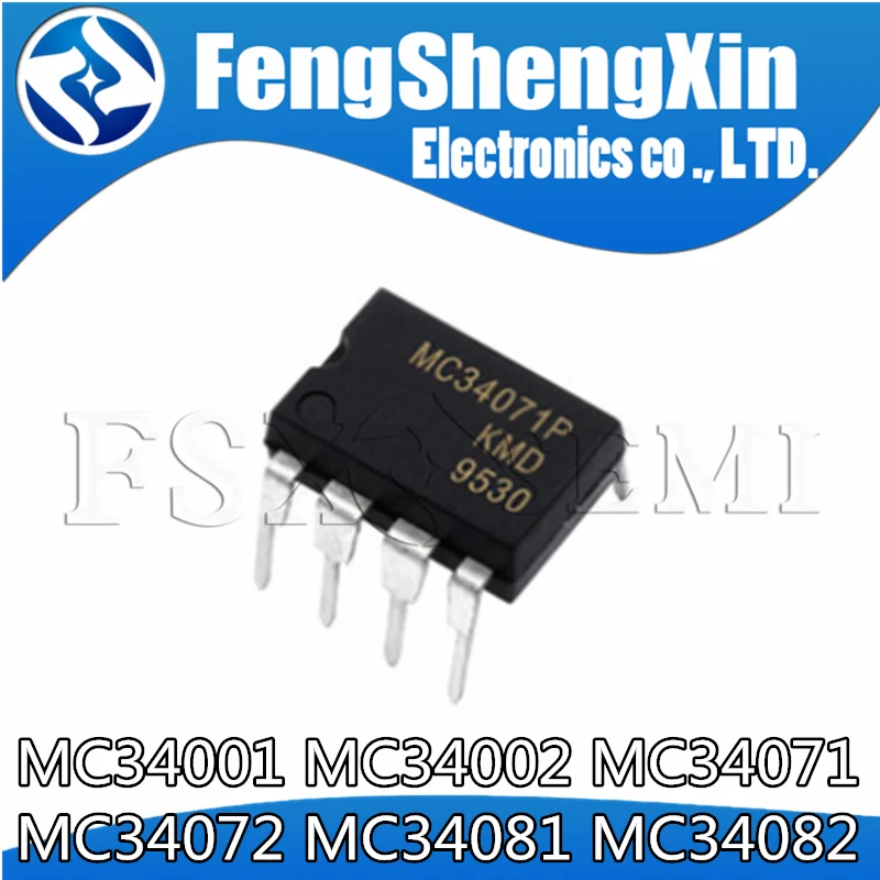 5PCS MC34071P MC34071PG MC34071 DIP-8 DIP MC34072PG MC34072P MC34001P MC34002P MC34081PG MC34081P MC34082PG MC34082P Amplifier