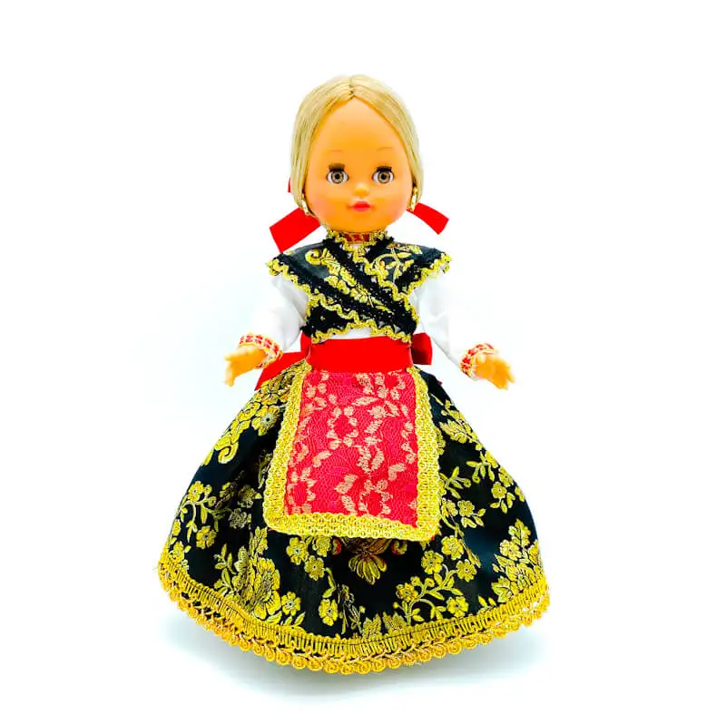 Doll Collection 35 cm Folk handicraft dress typical regional Zamorana Zamora made in Spain