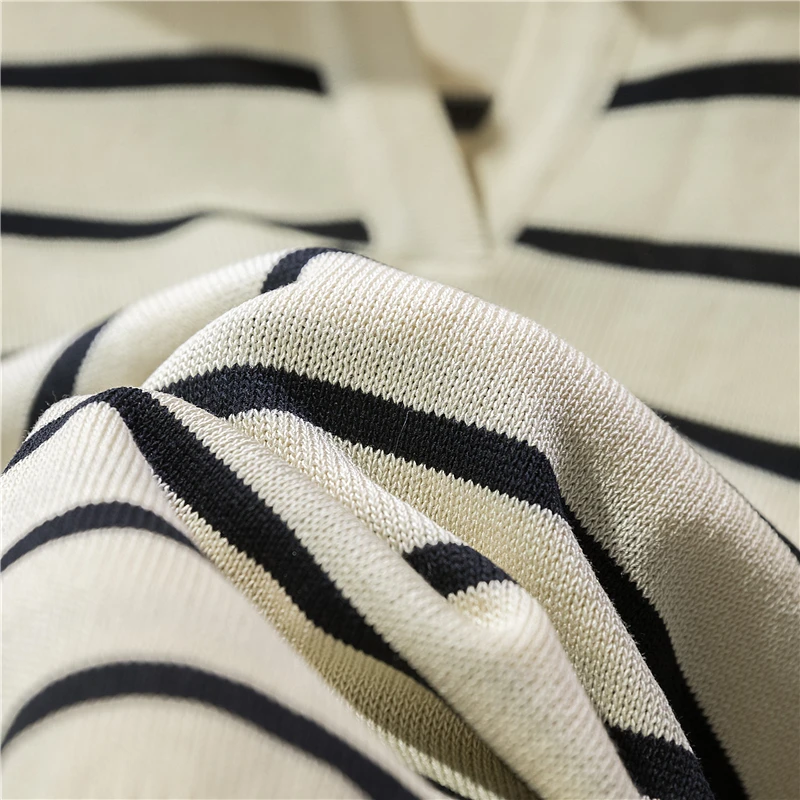 Striped Sweater Women Fall 2022 Casual Basic Long Sleeve V Neck Vintage Pullovers Korean Tops Elegant Office Jumpers