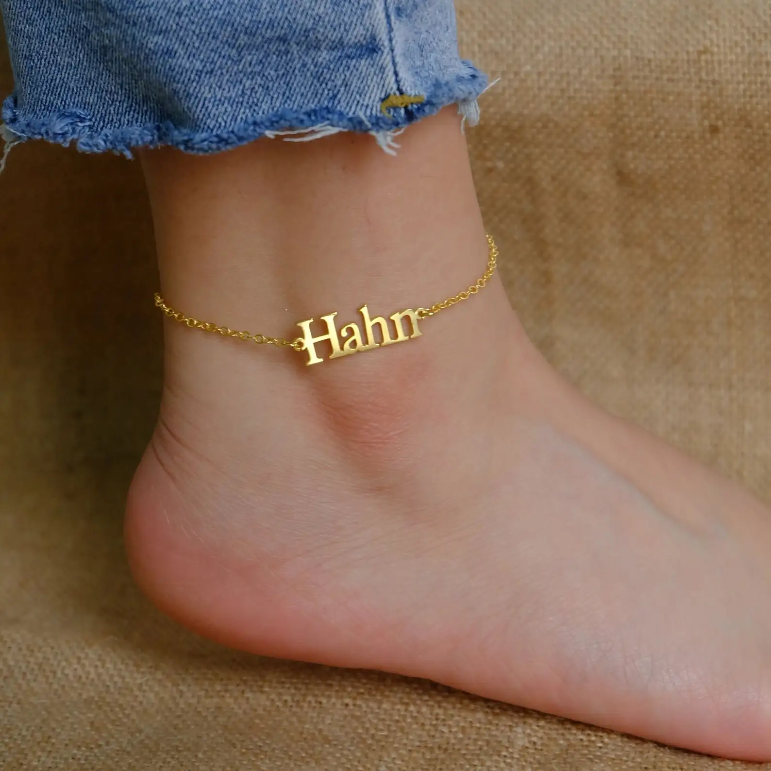 

Custom Name Anklet for Women Personalized Stainless Steel Foot Chain Custom Bohemian Beach Jewelry Valentine's Day Gifts