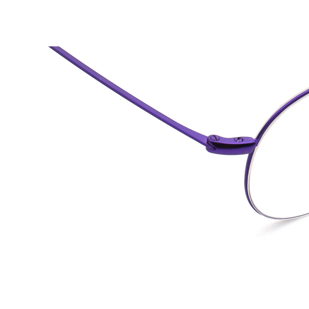 Vintage Men Round Eyeglasses Frame Women Optical Glasses Frames Classic Light Metal Spectacles Gold Red Blue Purple Rx Eyewear