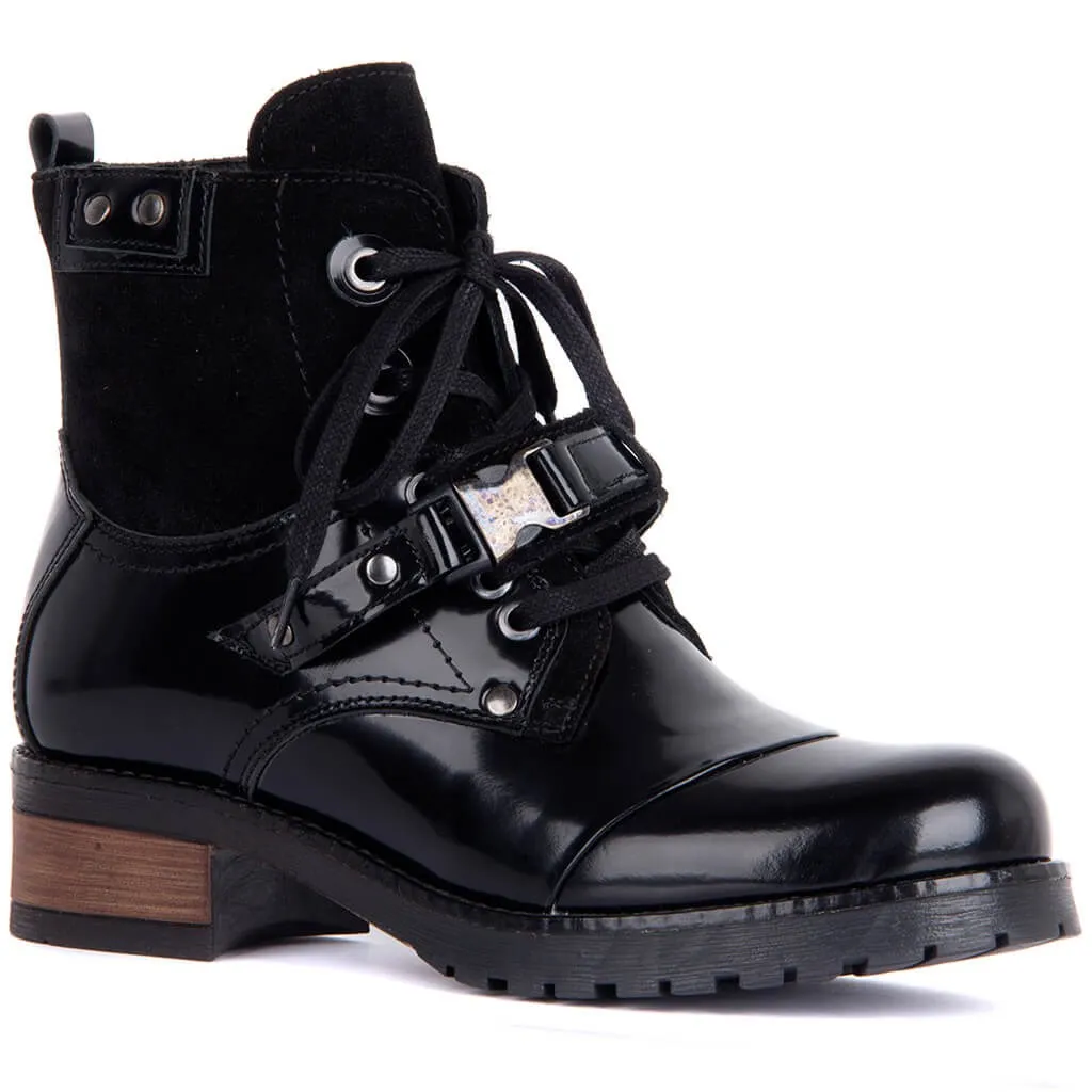 Botas de couro de vela-lakers