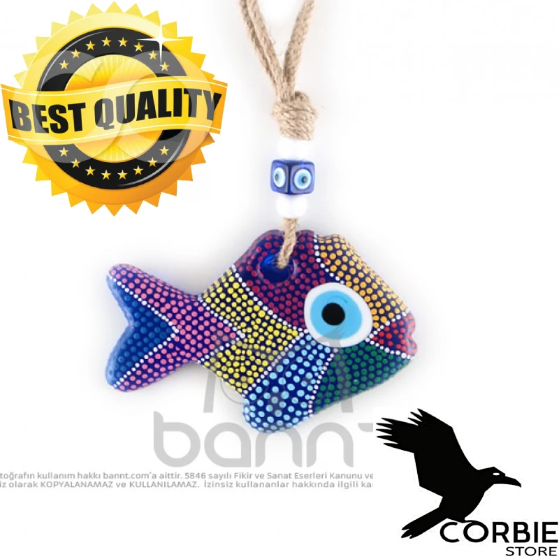 Evil Eye Bead Dotting Fish Glass Bannt Amulet Charm Talisman Spell Incantation High Quality