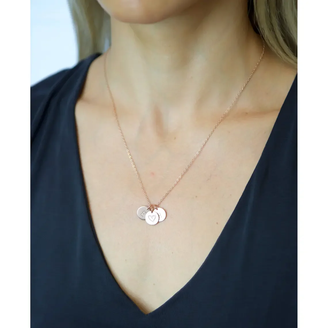 Collares de disco para mujeres personalizados con varios nombres, joyería fina con fecha grabada, joyería para el hogar