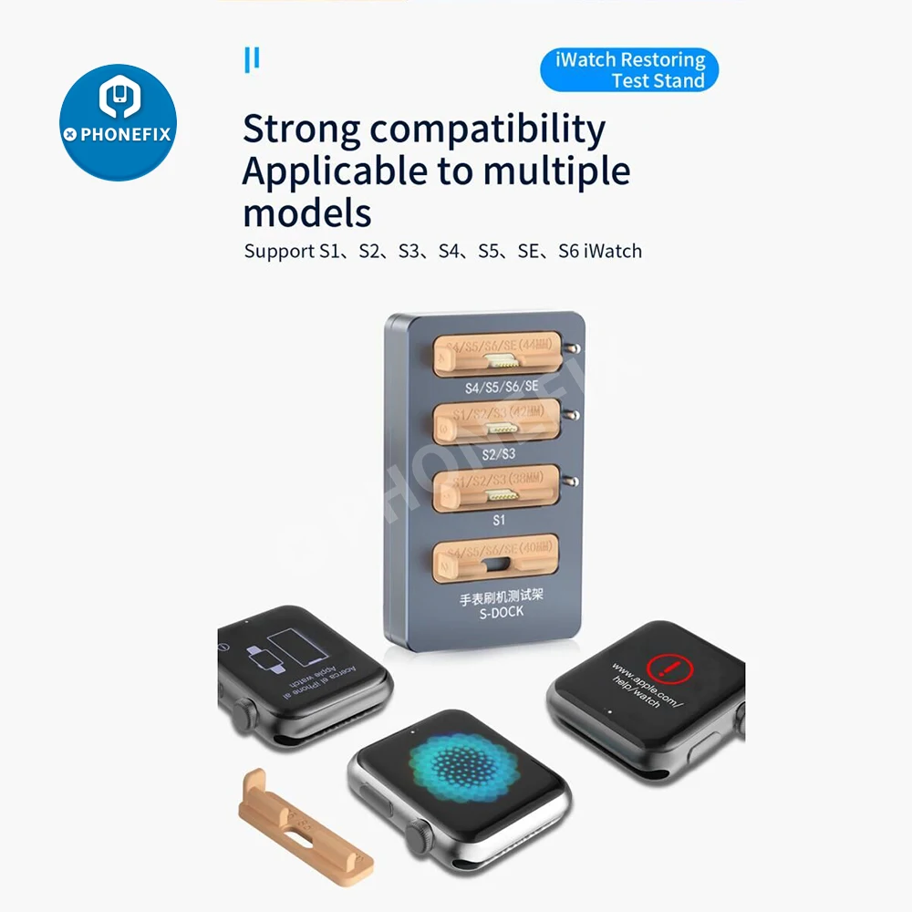 Jc aixun s-dock relógio ferramenta de restauração s1 s3 s4 s5 s6 se para iwatch ibus S1-S6 suporte de teste restor ferramenta reinicialização tela toque falhas