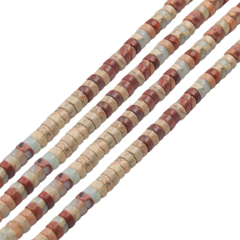 

Aqua Terra Jasper Natural Stone Beads Strand Heshi Disc Rondelle Flat Round 4mm Semiprecious For Making Jewelry DIY Bracelet