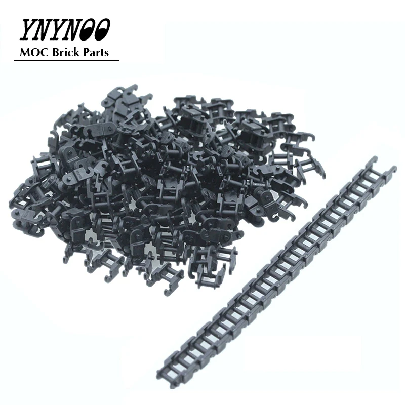 100-500 pz/lotto parti ad alta tecnologia Bulk Chain Link Gear Tank Track battistrada moto treno bruchi 3711 Building Blocks mattoni