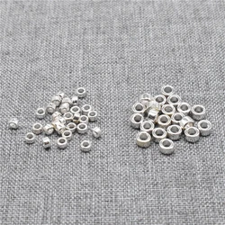 Bulk 925 Sterling Silver Tiny Donut Spacer Beads for Necklace Bracelet 2.5mm 3.5mm