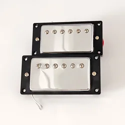 Humbucker Electric Guitar Pickup Chrome Neck Bridge Pickup 50mm/52mm with Ring for LP Style Electric Guitar