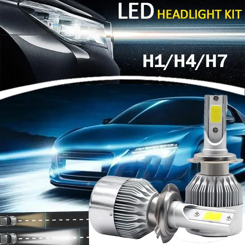 Kit 2 Lampadas Super Led 12v 24v H1 H3 H7 H11 Hb3 Hb4 9006