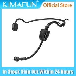 KIMAFUN Black Headset Mic Unidirectional Condenser Microphone For Wireless BodyPack Transmitter 3.5mm Lockable