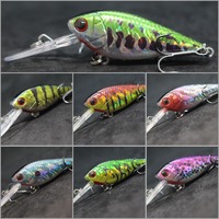 wLure Crankbait Fishing Lure 7g 5cm Lightweight Deep Water Diver 3-4 Meters Tight Fast Wobble Epoxy Coating Treble Hooks C549