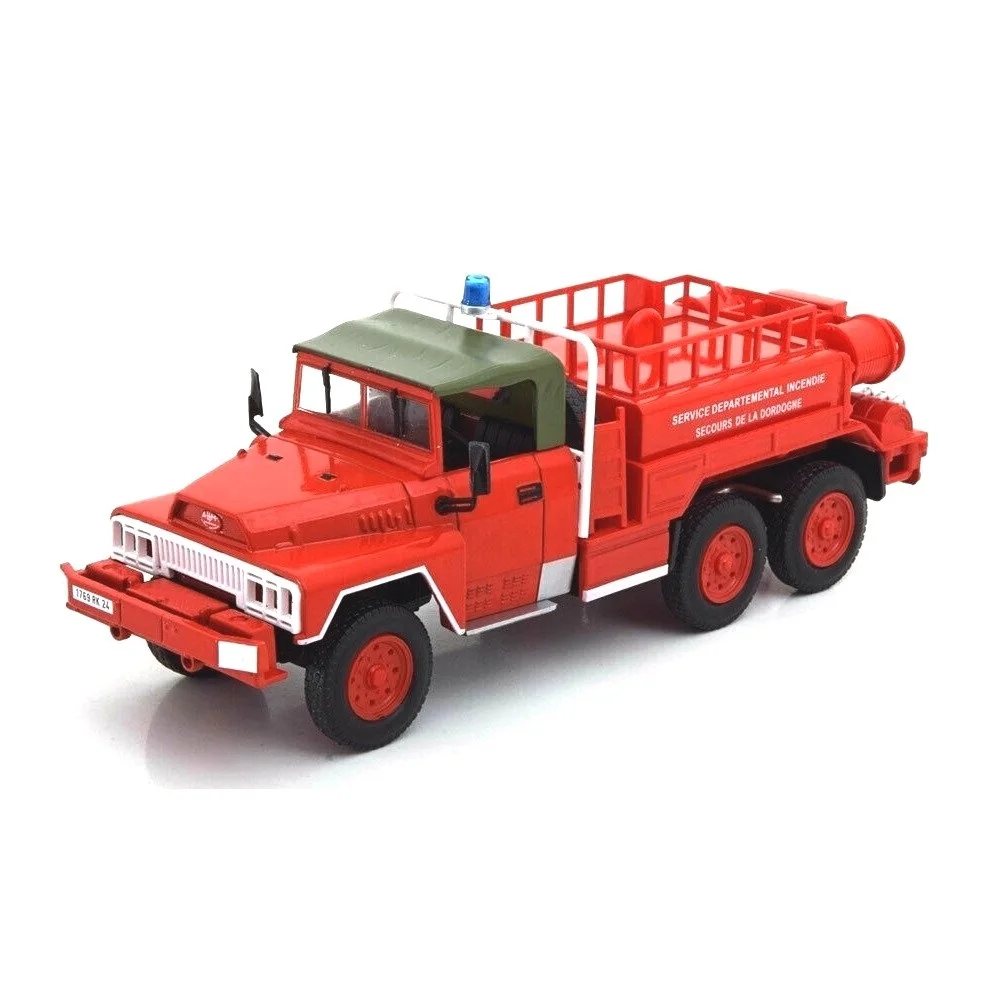 Salvat, Camion de pompiers Acmat 6X6 Sdis, échelle 1:43, miniature moulée sous pression, collection de camions de pompiers et véhicules les héros du feu, nouvel emballage d'origine Blister, sans feuille ou dépliant
