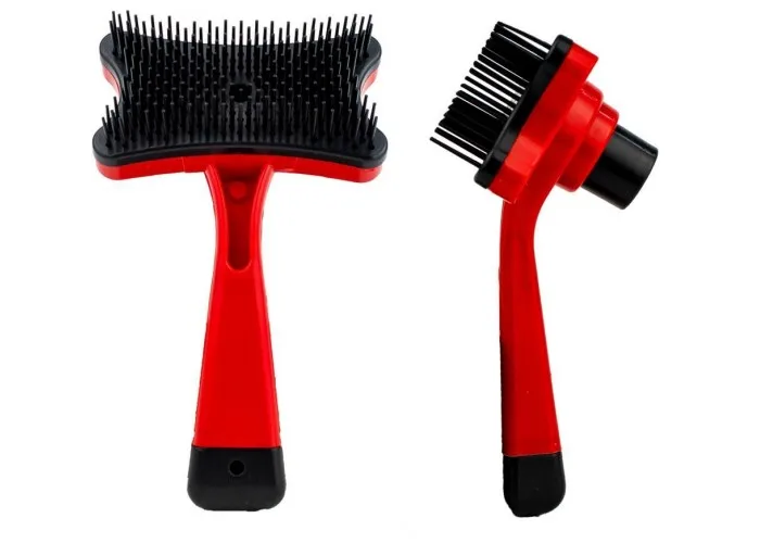 Pet Comb-Self-Cleaning Brush-Red