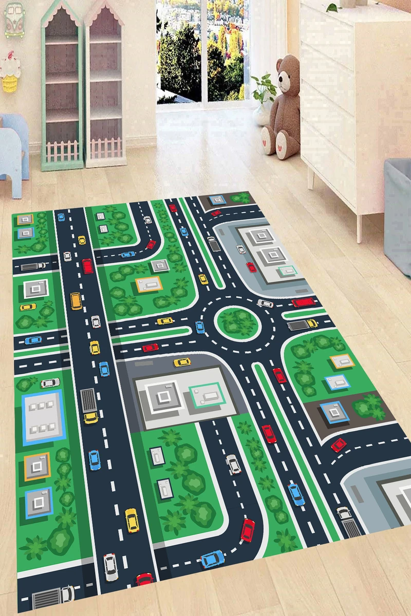 Fun Traffic Game Kid Room Game Carpet Rug Tateme Tatami  Mat Decoration Bedroom Decor  Quarto Kilim Lightning Mcqueen