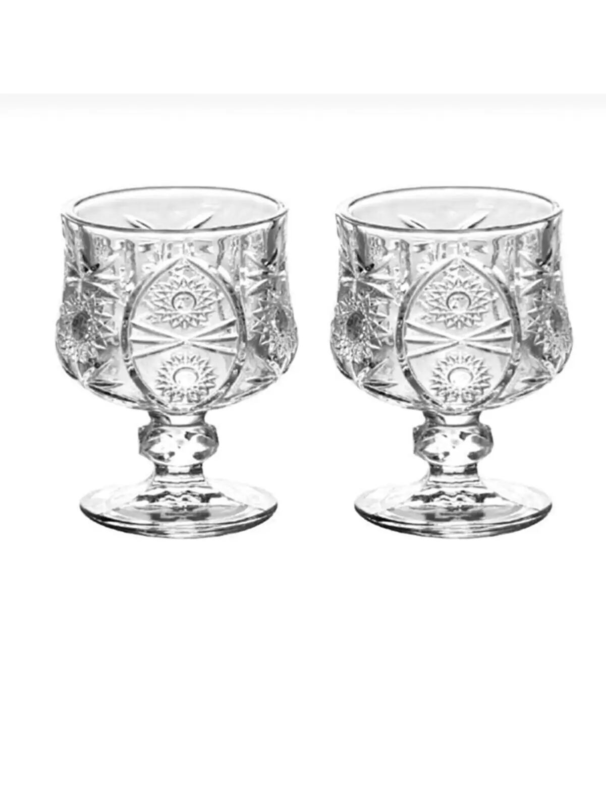 Floor standing Coffee As Cup Set Mini Goblet Cup Crystal Looking Glass Cup Coffee And Sweet Presentation Water Liquor Cup 6 PCs