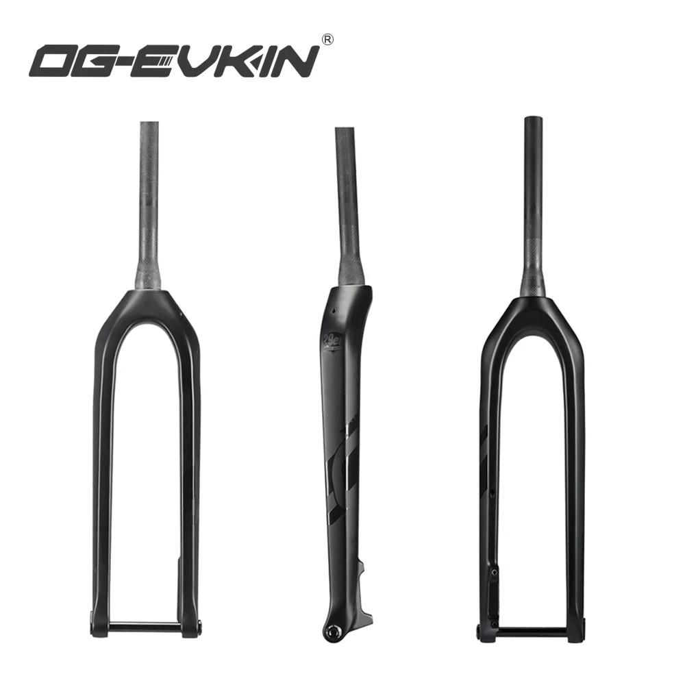 OG-EVKIN FK007 Carbon Fork MTB 29 Thru Axle 15x110mm Mountain Bicycle Tapered Rigid Fork Disc Internal Cable Bike Framework