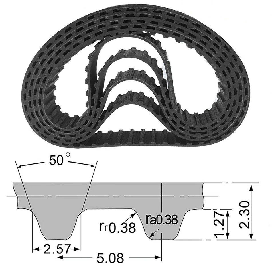 1pcs XL Timing Belt 126 130 134 140 142 150 160 170 180 190 200XL Width 10mm Rubber Synchronous Belt Transmission Belt