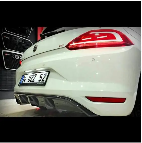 Volkswagen Scirocco 2009-2017 difüzör modelo esportivo difusor acessório do carro universal compatível modificado inserir pára-choques traseiro
