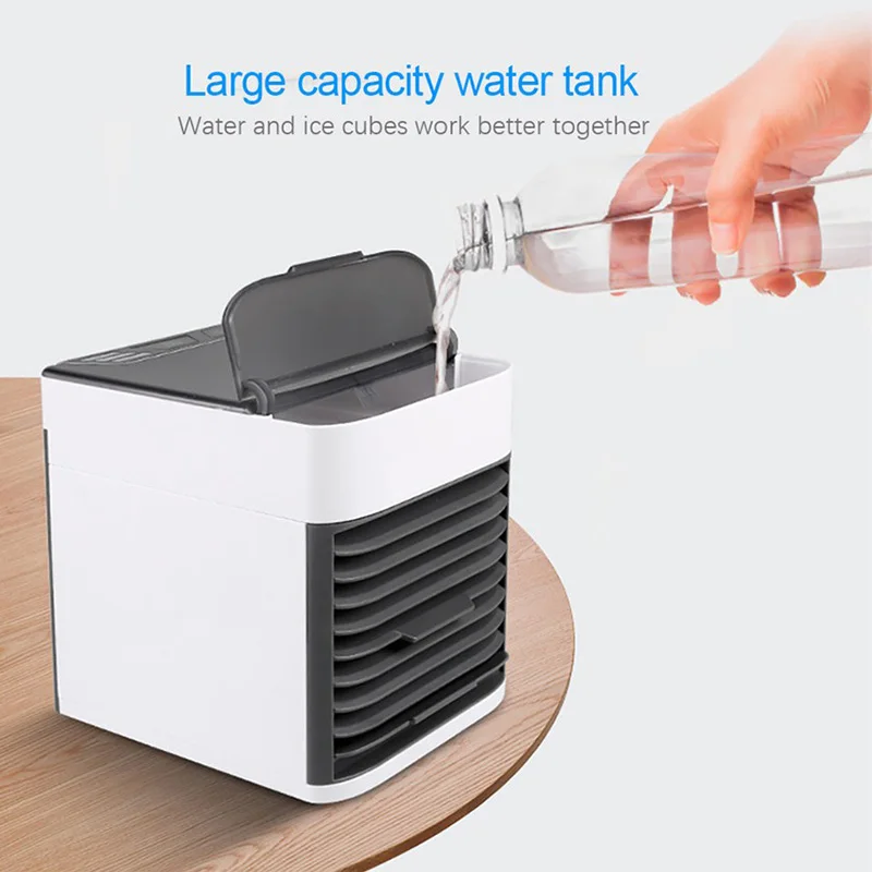 Mini portable air conditioning USB for Home Office cool air cooling fan humidifier shipping desd Spain