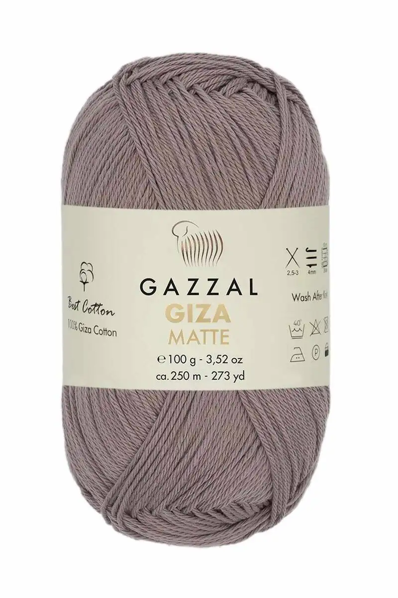 Giza Cotton Knitted Yarn - 32 Color Options - 250 Meters (100gr) - Gazzal Matte - Cardigan - Sweater - Blouse - Vests - Home Textile - Beret -