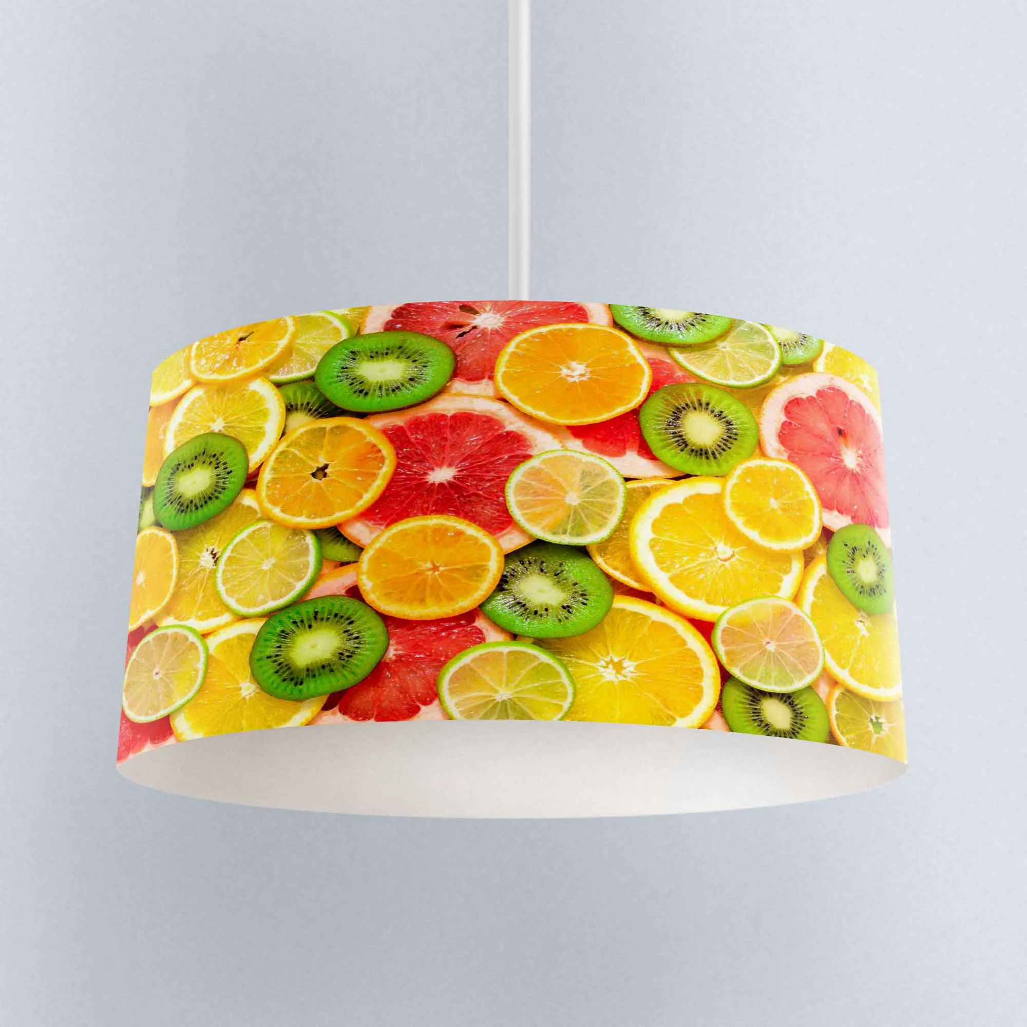 

Else Slice of Lemons Fruits Orange Printed Fabric Kitchen Chandelier Lamp Drum Lampshade Floor Ceiling Pendant Light Shade