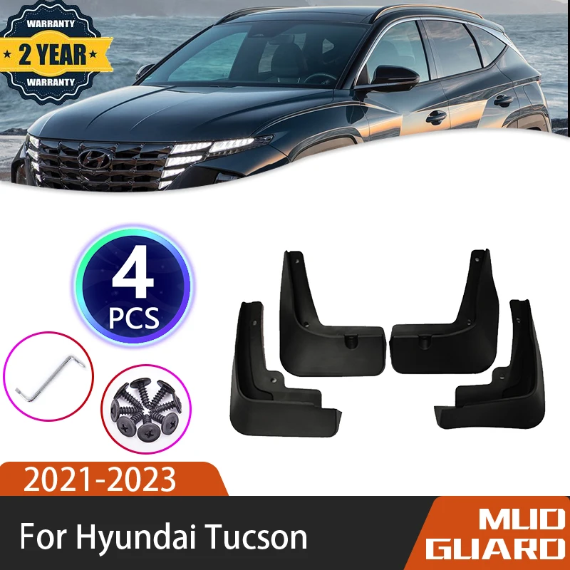 

For Hyundai Tucson NX4 MK4 2021 2022 2023 Front Rear Wheels Splash Mud Mudflap Guards Mudguard Fender Car Accessories