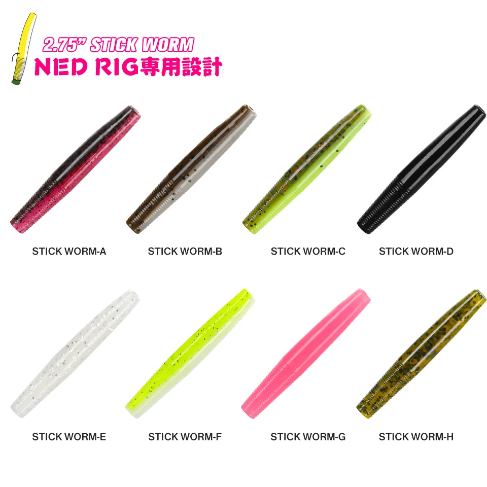 TSURINOYA Stick Worm 4.3g 70mm 10pcs Ned Rig Soft PTR Floating Bait Soft Fishing Lure Bass Carp Bait Finesse Artificial Lures