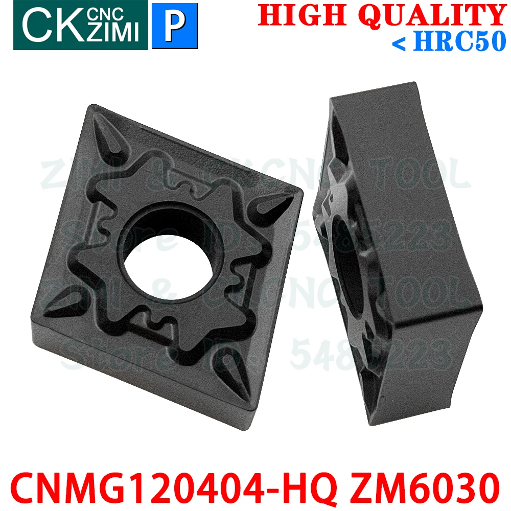CNMG120404-HQ ZM6030 CNMG 120404 HQ ZM6030 Insertos de Metal Duro Ferramentas de Inserto de Torneamento Externo Máquina CNC Negativa Torno de Metal Ferramentas de Corte para Aço Inoxidável